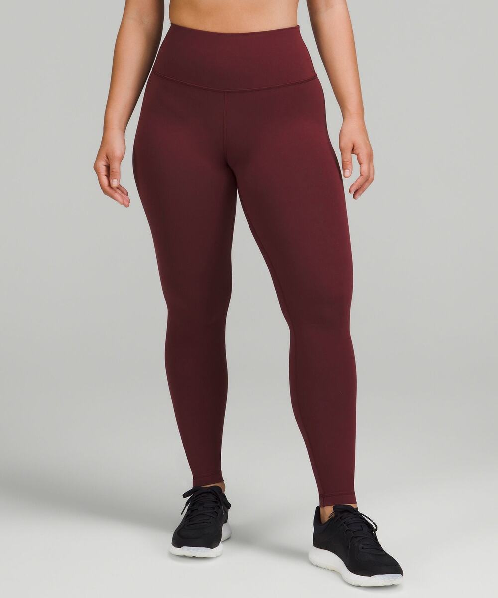 Lululemon Wunder Train Contour Fit High-Rise Tight 28" Red Merlot - 4